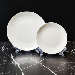 Factory Direct Wholesale White Porcelain Plate High Quality Ceramic Plate Custom Dinner Plate for Restaurant for Wedding