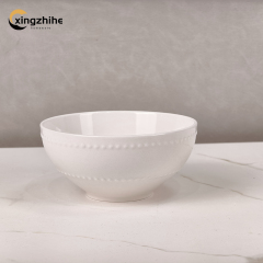 Custom-designed 18/16/12/-Piece Ceramic Plate Set in Relief Style Eco-Friendly Dishwasher Safe for Home & Hotel Kitchens