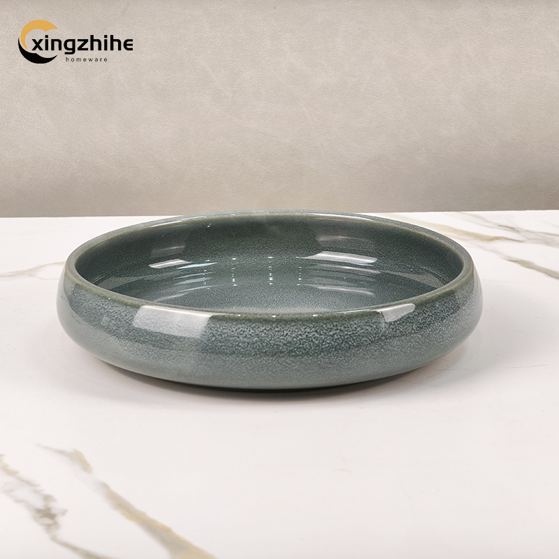 18/16/12/Piece Wholesale Price Custom Nordic Gray Reactive Glaze Stoneware Dinnerware Set Eco-Friendly Dishwasher Safe Hotels