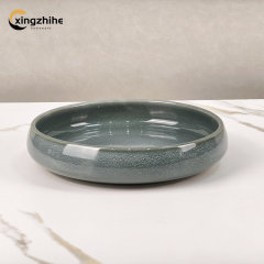 18/16/12/Piece Wholesale Price Custom Nordic Gray Reactive Glaze Stoneware Dinnerware Set Eco-Friendly Dishwasher Safe Hotels