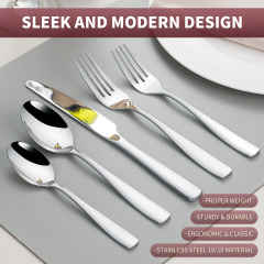 Modern Design Stainless Steel Flatware Set with Mirror Polish for Wedding Occasions-Home & Restaurant Tableware