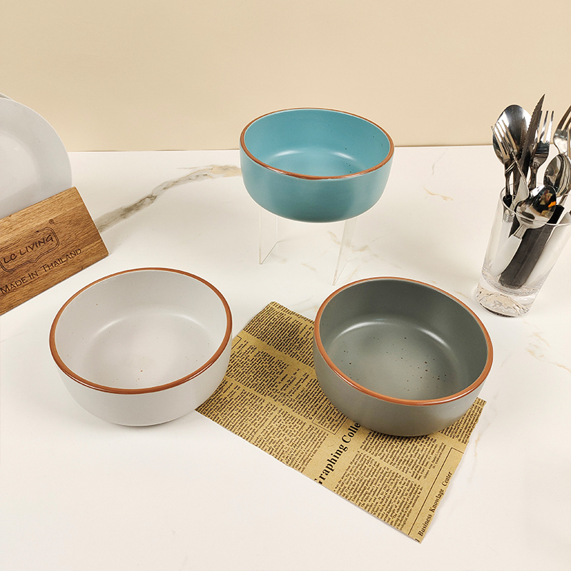 Sample Available Wholesale Modern Creative Ceramic Eco-Friendly Customized Soup & Rice Bowls 6" Wedding Business Gift Box Set