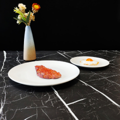 Factory Direct Wholesale White Porcelain Plate High Quality Ceramic Plate Custom Dinner Plate for Restaurant for Wedding