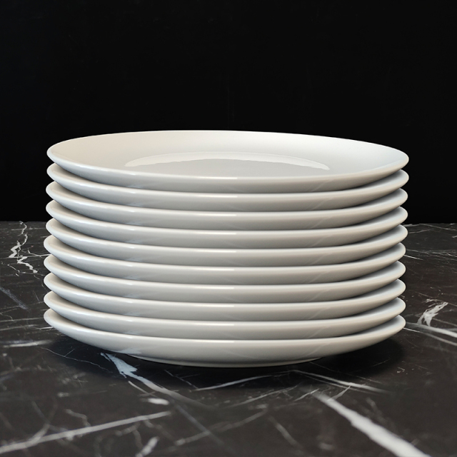Factory Direct Wholesale White Porcelain Plate High Quality Ceramic Plate Custom Dinner Plate for Restaurant for Wedding