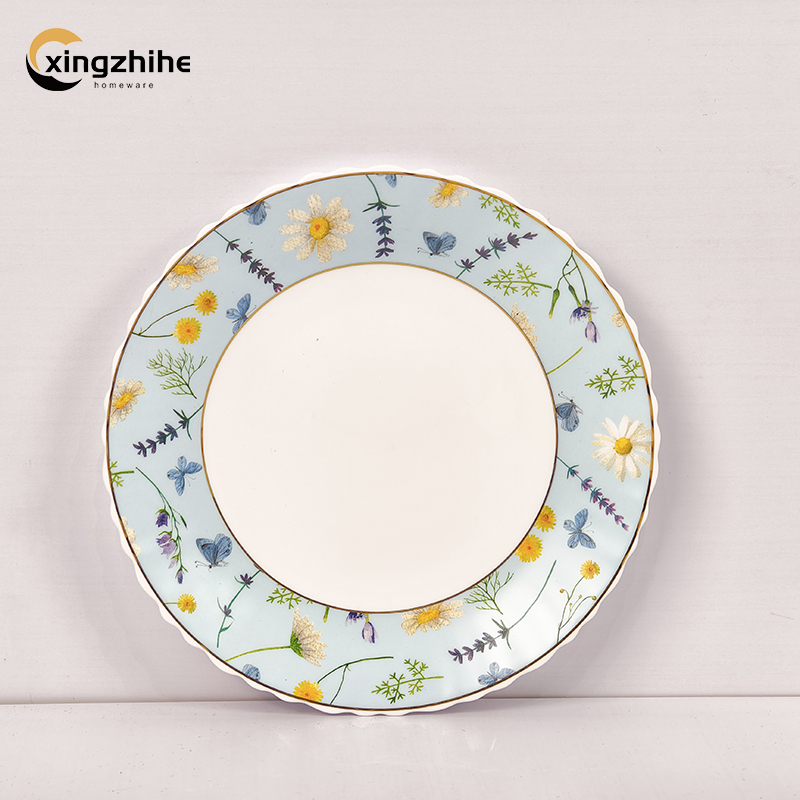 18/16/12 Pcs Stoneware Tableware Set with Digital Printing Dishwasher Safe & Eco-Friendly Microwave & Oven Safe