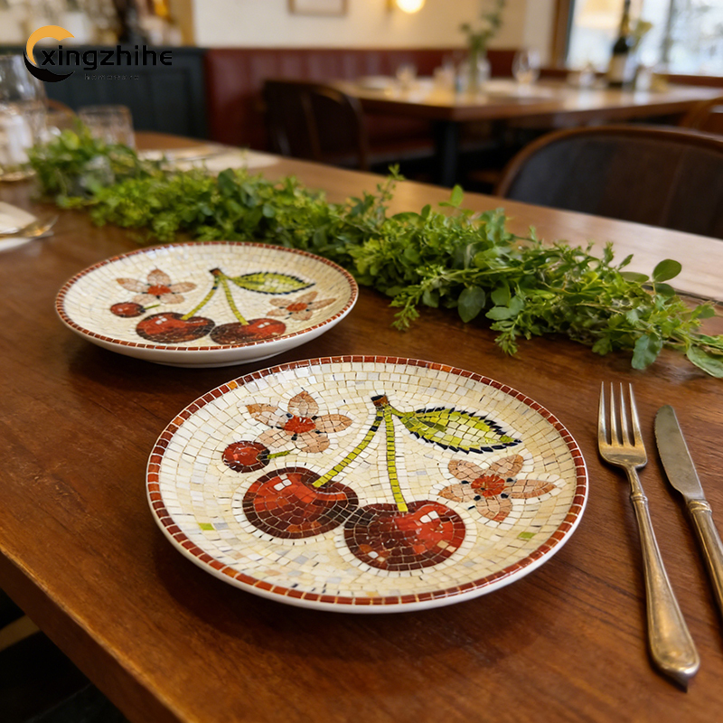 18/16/12 Pcs Stoneware Dinnerware Set with Digital Printing Porcelain Plates Dishwasher Safe & Eco-Friendly