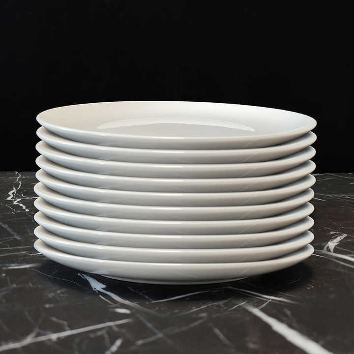 Factory Direct Wholesale White Porcelain Plate High Quality Ceramic Plate Custom Dinner Plate for Restaurant for Wedding
