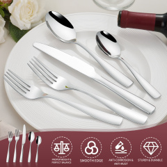 Modern Design Stainless Steel Flatware Set with Mirror Polish for Wedding Occasions-Home & Restaurant Tableware