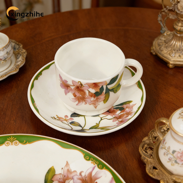 Modern Design Eco-Friendly Sustainable Reusable Glass Dinnerware Set BPA Free Heat-Resistant Dishwasher Microwave