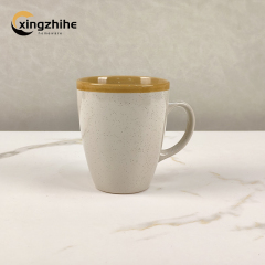 Luxury Stoneware Dinnerware Sets Nordic Western Matt Yellow Glazed Home Ceramic Tableware Cup Kit Dishwasher Safe Eco-Friendly