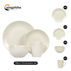 Eco-Friendly Classic European Design Glazed Ceramic Plates Set Porcelain Material for Elegant Dining Spaces Daily Use for Hotels