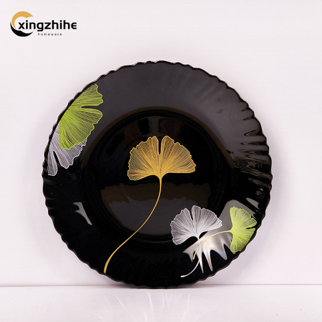 Modern Design Eco-Friendly Sustainable Reusable Glass Dinnerware Set BPA Free Heat-Resistant Dishwasher Microwave