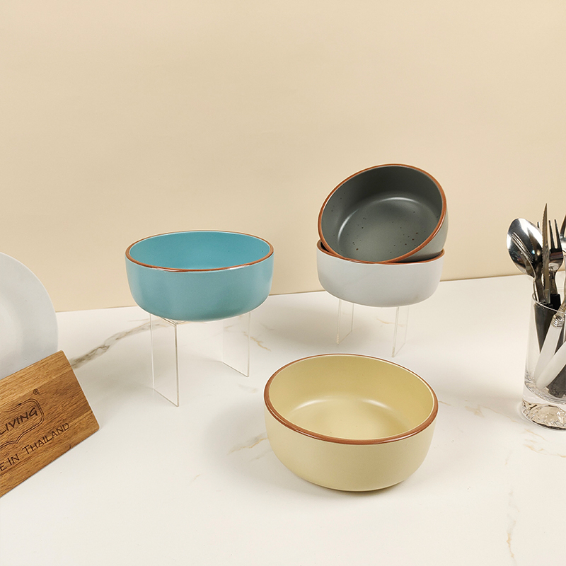 Sample Available Wholesale Modern Creative Ceramic Eco-Friendly Customized Soup & Rice Bowls 6" Wedding Business Gift Box Set