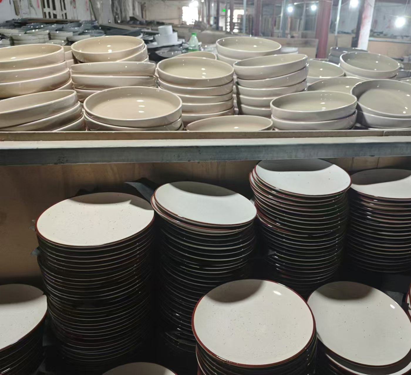 Ceramic Stock Factory Direct Wholesale Cheap Price Stock Ceramic Plate Bowls Mixed Ceramic Dinnerware Stock by Box Carton