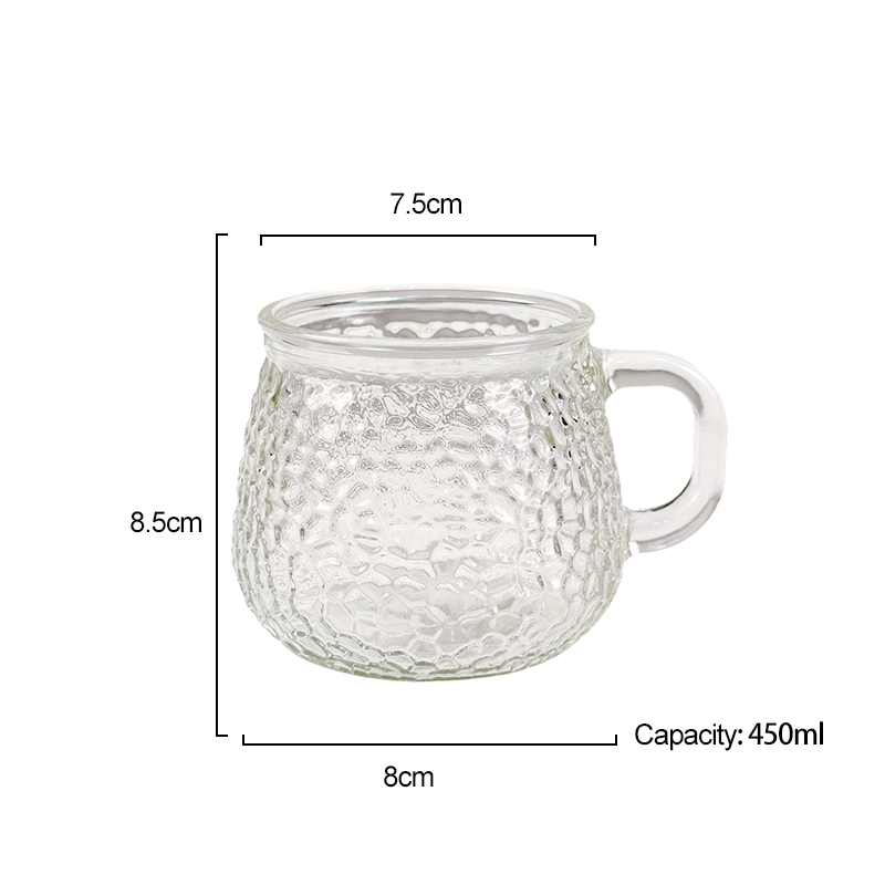 New Creativity 350ml Hammered Glass Water Bottle with Cartoon Bear Cap and Straw - Coffee and Milk Cup for Women's Preference