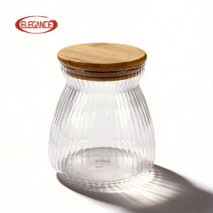 Large Capacity High Borosilicate Glass Jar with Handle Food Grade Moisture-Proof Kitchen Lid for Coffee Bean Storage
