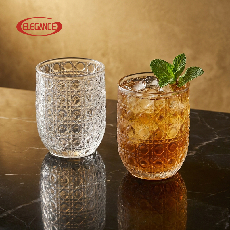 New Arrival Hand-made Modern Ergonomic Glass Water Cup Unique Contour Design BPA Free Food Safe Reusable Dishwasher Microwave