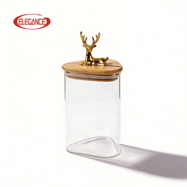 New Arrival Victorian Glass Airtight Storage Jars Handles Oven Mittsing Heat Insulation Dishwasher   for Kitchen