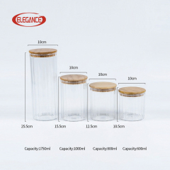 New Arrival Airtight Glass Storage Jars with Bamboo Lids, Ideal for Kitchen Food Preservation