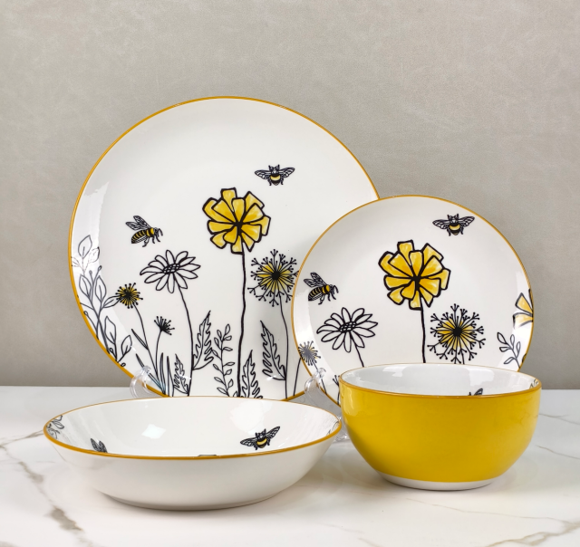 Pad Printed Ceramic Tableware - HS-25P10-52, Xingzhihe,Pad Printed Ceramic Tableware - HS-25P10-52