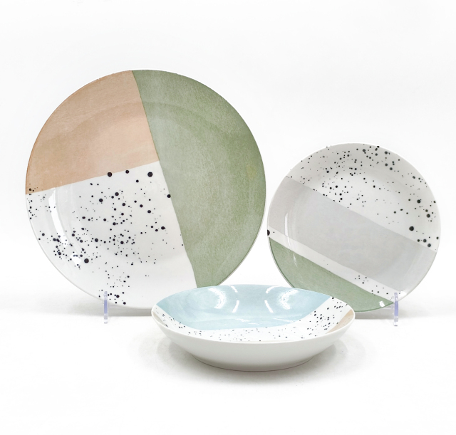 Pad Printed Ceramic Tableware - DT-25P3-03, Xingzhihe,Pad Printed Ceramic Tableware - DT-25P3-03