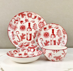 Pad Printed Ceramic Tableware - HS-25P10-49, Xingzhihe,Pad Printed Ceramic Tableware - HS-25P10-49