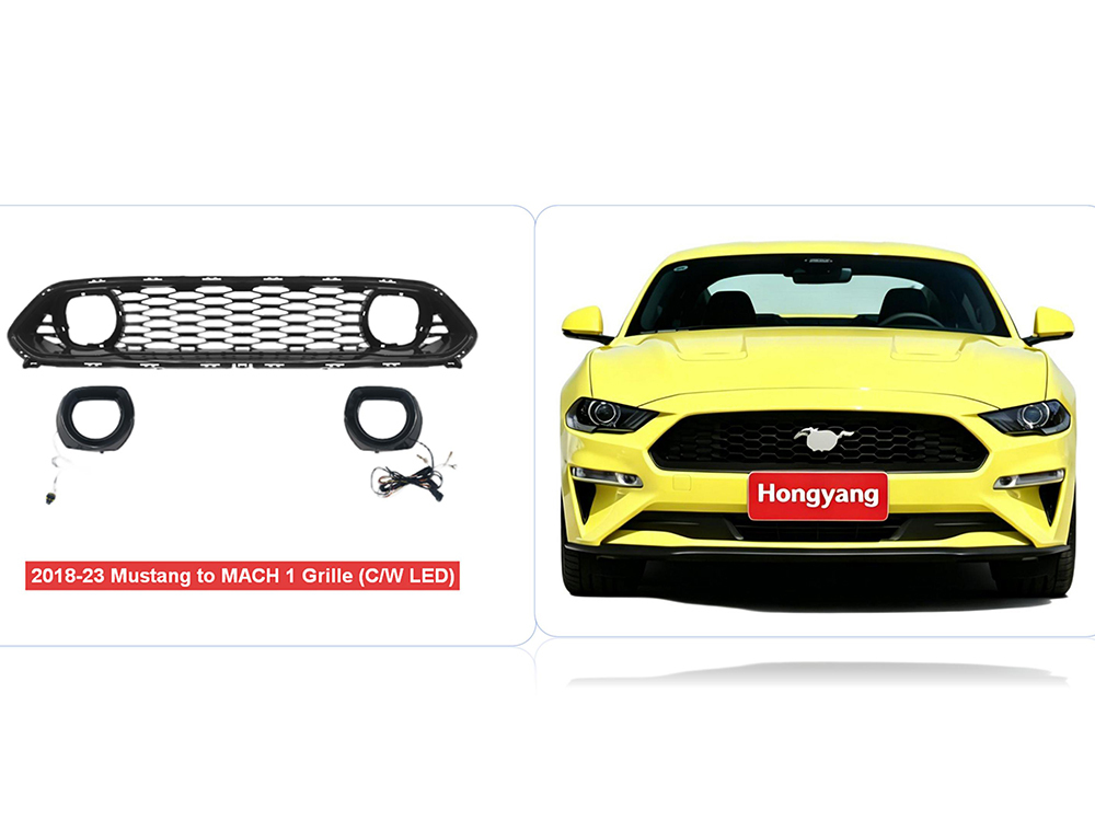 2018-23 Ford Mustang Mach 1 Conversion Front Bumper Kit Without LED,Hongyang Auto Parts,2018-23 Ford Mustang Mach 1 Conversion Front Bumper Kit Without LED