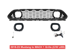 2018-23 Ford Mustang Mach 1 Conversion Front Grille With LED,Hongyang Auto Parts,2018-23 Ford Mustang Mach 1 Conversion Front Grille With LED