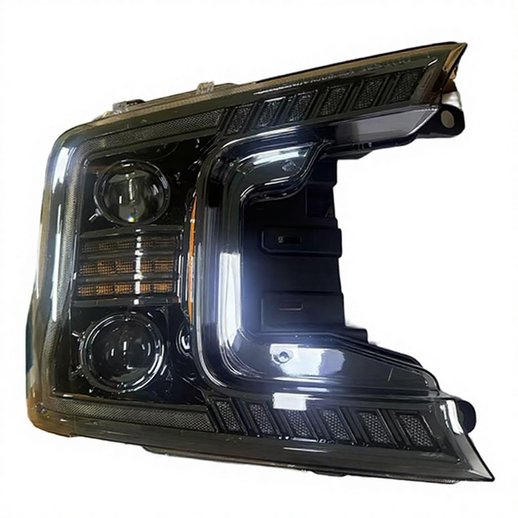 Auto Parts 2LED Lens Round Decorative Cover Head Lamp Headlights Y Style for Ford F150 2018-2020 Matte Black Decorative Cover,www.hongyangcorp.com,Auto Parts 2LED Lens Round Decorative Cover Head Lamp Headlights Y Style for Ford F150 2018-2020 Matte Black Decorative Cover