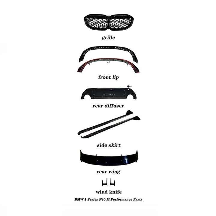 Automotive Parts Car Accessories Front Rear Bumper Lip Diffuser Spoiler Grille Body Kit for BMW 1 Series F40 2018,www.hongyangcorp.com,Automotive Parts Car Accessories Front Rear Bumper Lip Diffuser Spoiler Grille Body Kit for BMW 1 Series F40 2018