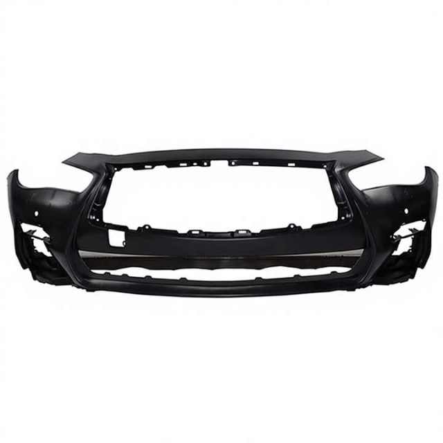 Car Parts Black W/I PDC Hole W/I Washer Hole Front Bumper Fit for Infiniti Q50 2014-2017 62022 85022