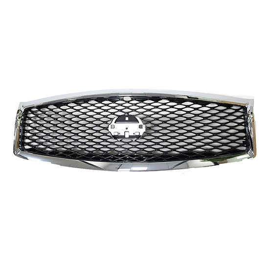 Car Front Bumper Grille Gray Inside+Chrome Frame for Infiniti Q70 2015-2019 62310-4AM0B