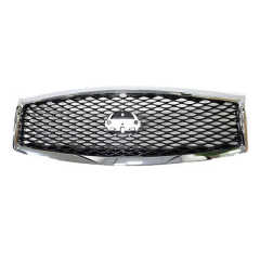 Car Front Bumper Grille Gray Inside+Chrome Frame for Infiniti Q70 2015-2019 62310-4AM0B