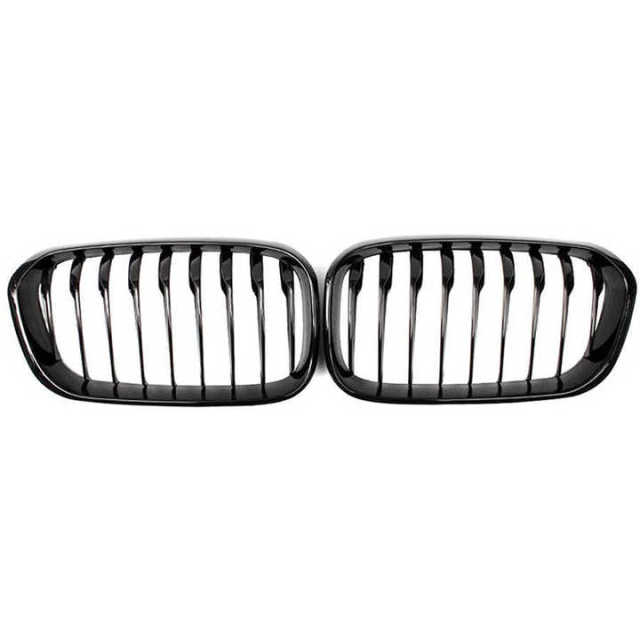 Good Quality Auto Accessories Manufacturers Single Slat Style Gloss Black Car Grill for BMW F20 2015-2017