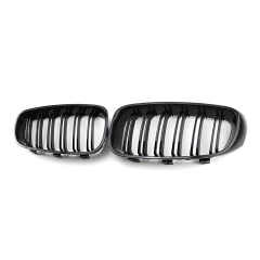 Automotive Carbon Look Dual Slat Guard Protector Front Bumper Mesh Grille Car Front Grille Fit for BMW Series 3 F34 2012