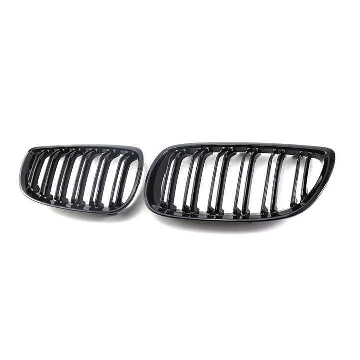 Automotive Gloss Black Dual Slat Aftermarket Auto Front Bumper Assembly Mesh Grille Car Grille Fit for BMW E92 2006-2009