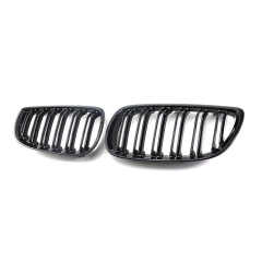 Automotive Gloss Black Dual Slat Aftermarket Auto Front Bumper Assembly Mesh Grille Car Grille Fit for BMW E92 2006-2009
