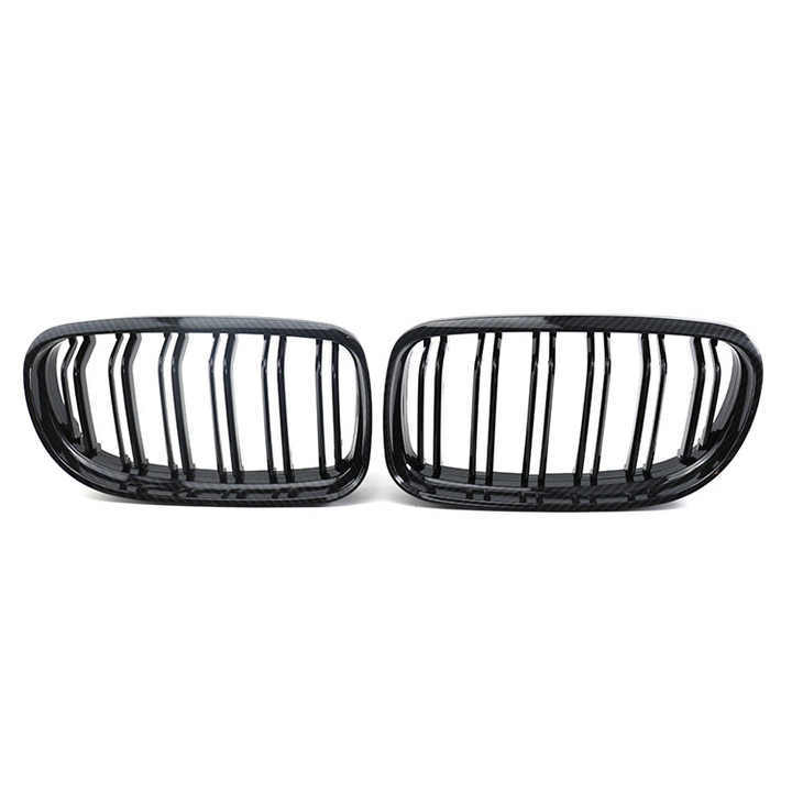 Auto Accessory Carbon Look Dual Slat Front Bumper Mesh Grille Car Front Grille Fit for BMW Series 3 E90 2008-2011