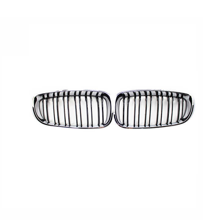Car Parts Gloss Black Dual Slat Front Bumper Mesh Radiator Grille Cover Car Front Grille Fit for BMW 3Series F34 2012