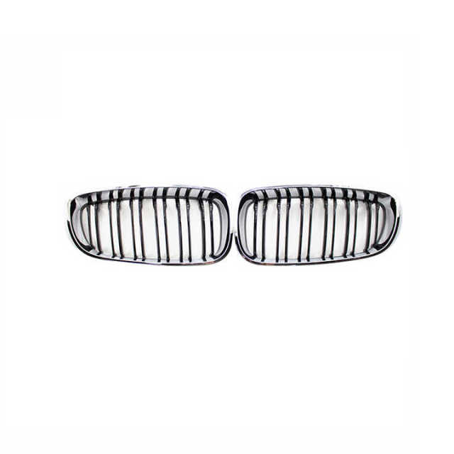 Car Parts Gloss Black Dual Slat Front Bumper Mesh Radiator Grille Cover Car Front Grille Fit for BMW 3Series F34 2012