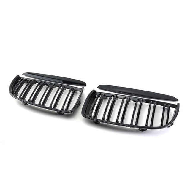 Hot Sale Car Decorations Gloss Black Dual Slat Front Bumper Mesh Grille Guard Car Front Grille Fit for BMW E90 2005-2011,www.hongyangcorp.com,Hot Sale Car Decorations Gloss Black Dual Slat Front Bumper Mesh Grille Guard Car Front Grille Fit for BMW E90 2005-2011