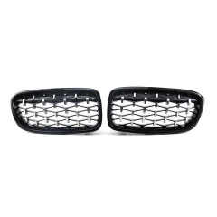 Car Grill Mesh Diamond All Black Chrome Frame With Black Chrome Point Car Front Grill for BMW 3 Series F30/F35 2012-IN 2022,www.hongyangcorp.com,Car Grill Mesh Diamond All Black Chrome Frame With Black Chrome Point Car Front Grill for BMW 3 Series F30/F35 2012-IN 2022