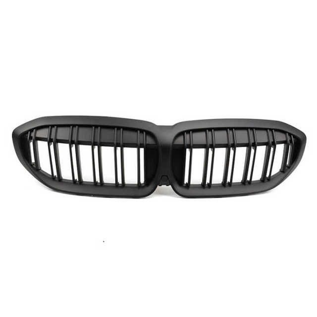 Automotive Carbon Look Dual Slat Auto Front Bumper Mesh Radiator Grille Car Front Grille Fit for BMW Series 3 G20 2018+