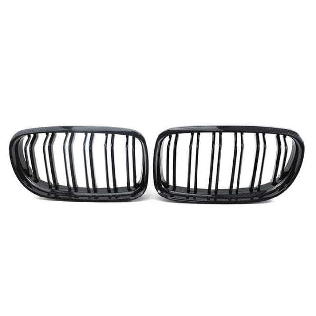 Car Exterior Accessories Front Bumper Grille Double Slat Carbon Look for BMW 3 Series E90 2008-2011