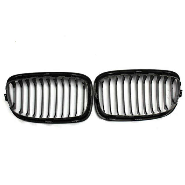 Gloss Black Single Slat Decorative Front Bumper Mesh Radiator Grille Aftermarket Car Front Grille Fit for BMW F20 2012-2014