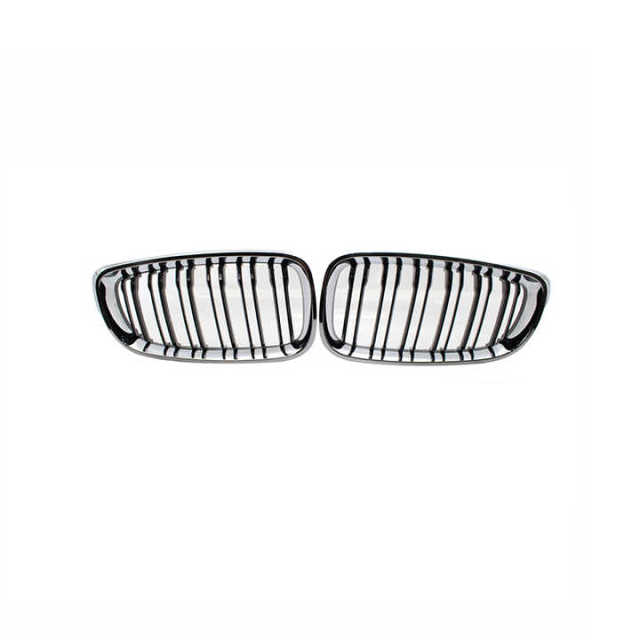 Auto Parts Sliver Dual Slat Ornament Front Bumper Mesh Grille Car Front Grille Fit for BMW 3Series F34 2012