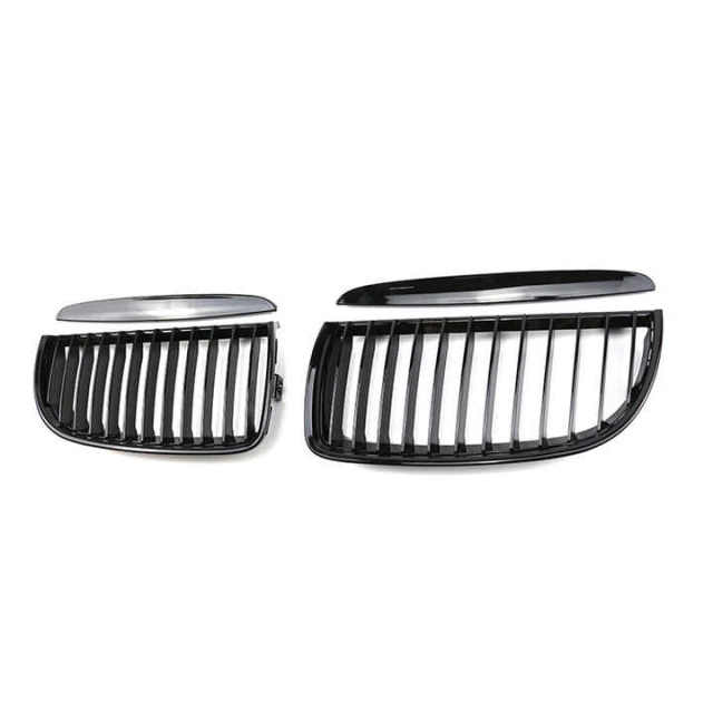 Gloss Black Single Slat Removing Front Bumper Mesh Radiator Guard Grille Car Grille Fit for BMW 3Series E90 2005-2007,www.hongyangcorp.com,Gloss Black Single Slat Removing Front Bumper Mesh Radiator Guard Grille Car Grille Fit for BMW 3Series E90 2005-2007