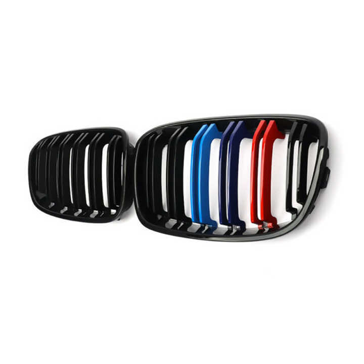 The Hot Sale  Front Grill for BMW 1 Series F20 2012-2014  Double Slat M Colour  Grille