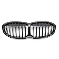 Hot Sale Auto Parts Gloss Black Single Slat Front Bumper Mesh Grille Car Front Grille Fit for BMW F40 Hatchback 2020