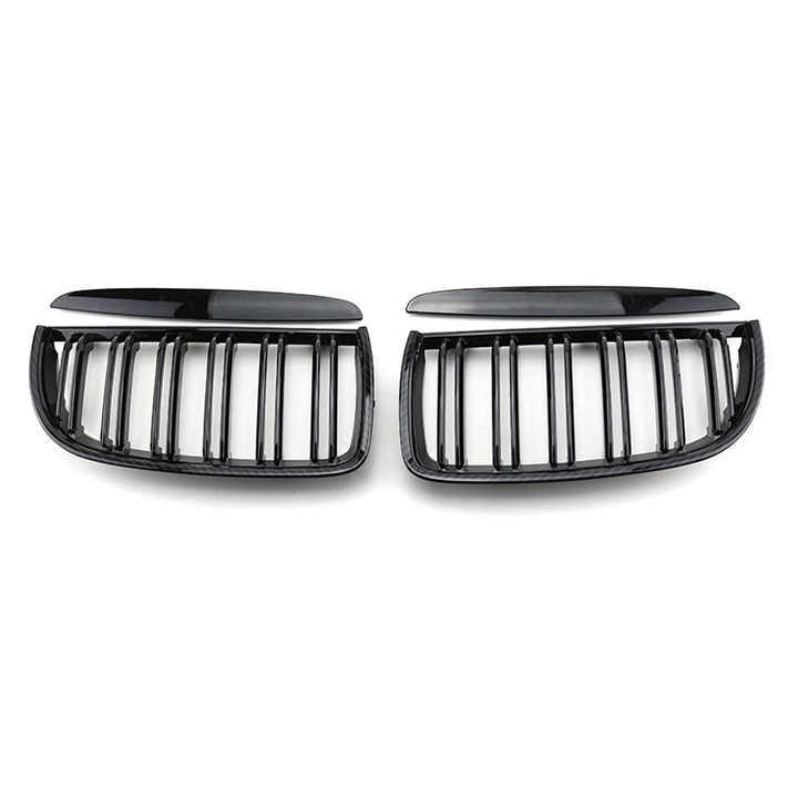 Auto OEM Parts Matte Black Dual Slat Front Bumper Mesh Aftermarket Grille Car Front Grille Fit for BMW Series 3 E90 2005-20